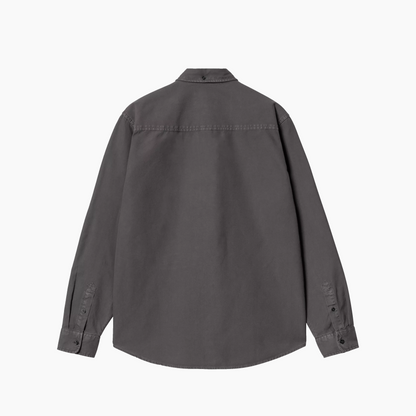 CARHARTT WIP LS BOLTON SHIRT GRAPHITE GARMENT DYED I030238-87
