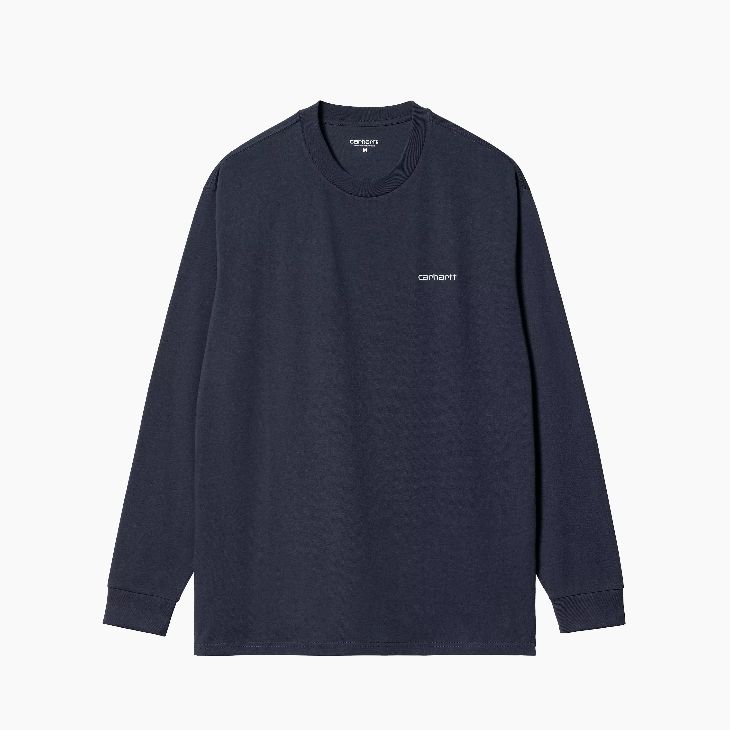 CARHARTT WIP L/S SCRIPT EMBROIDERY T SHIRT BLUE I032306