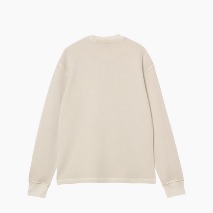 CARHARTT WIP LS WAFFLE T-SHIRT FLEU DE SEL GARGEMENT DYED I035304-2LP
