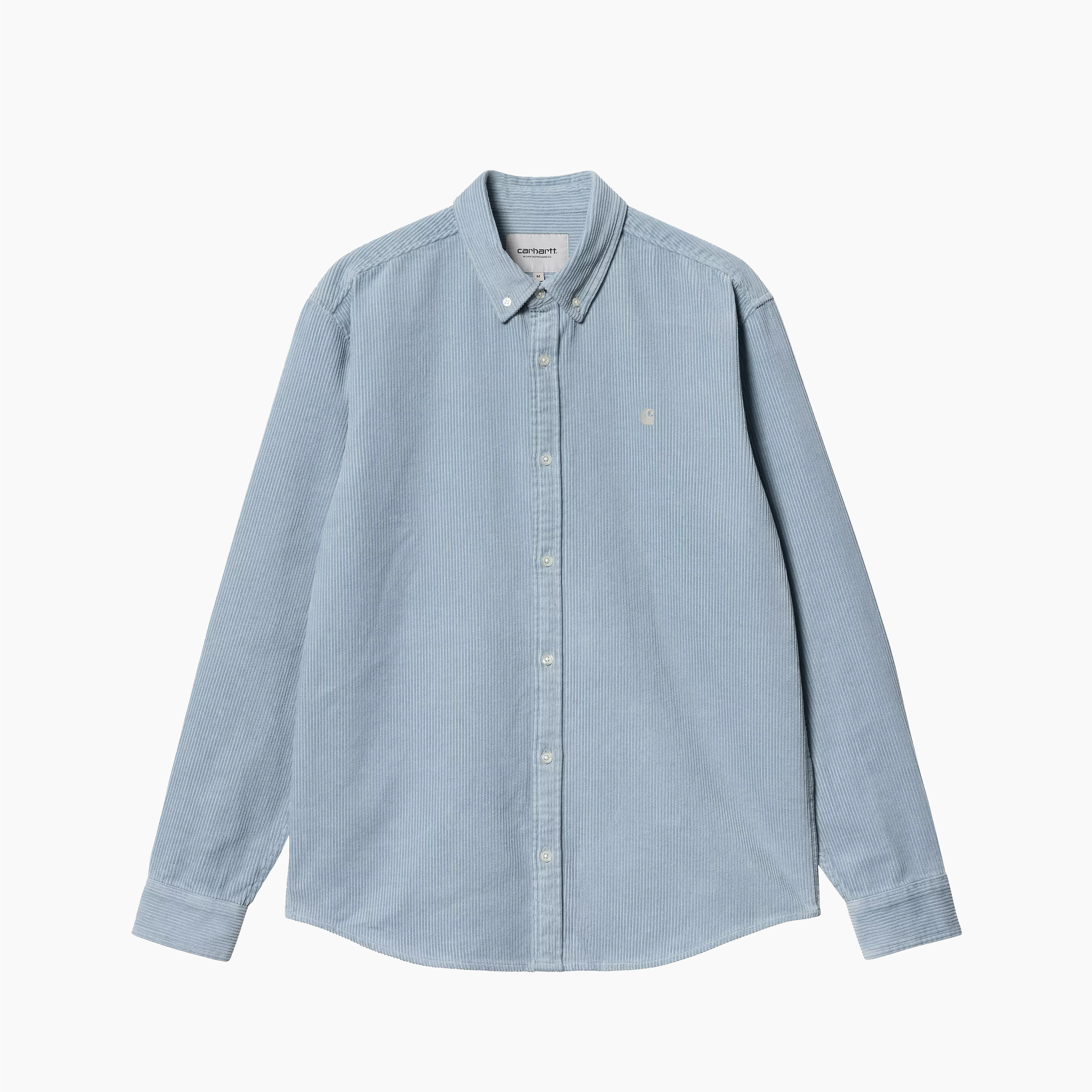 CARHARTT WIP MADISON CORD LS SHIRT BLUE DUSTY ICE - I029958-2KE