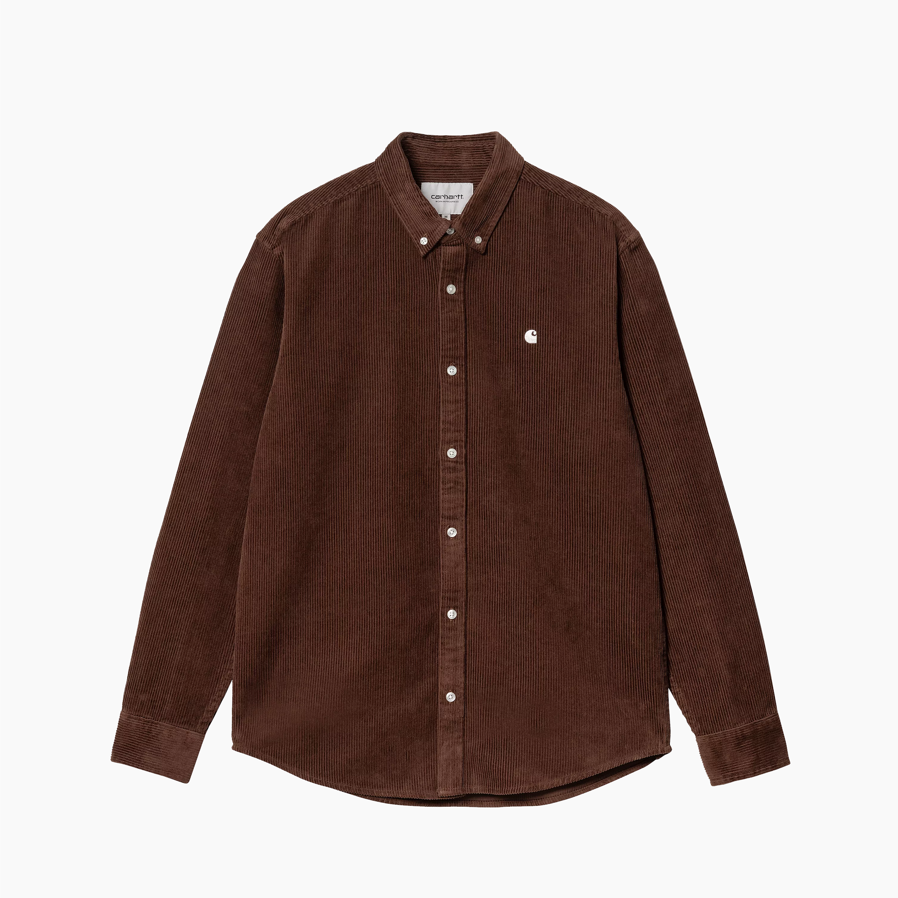 CARHARTT WIP MADISON CORD LS SHIRT BROWN OFF ROAD - I029958-2EF