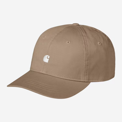 CARHARTT WIP MADISON LOGO CAP LEATHER WHITE I036730.1Q5