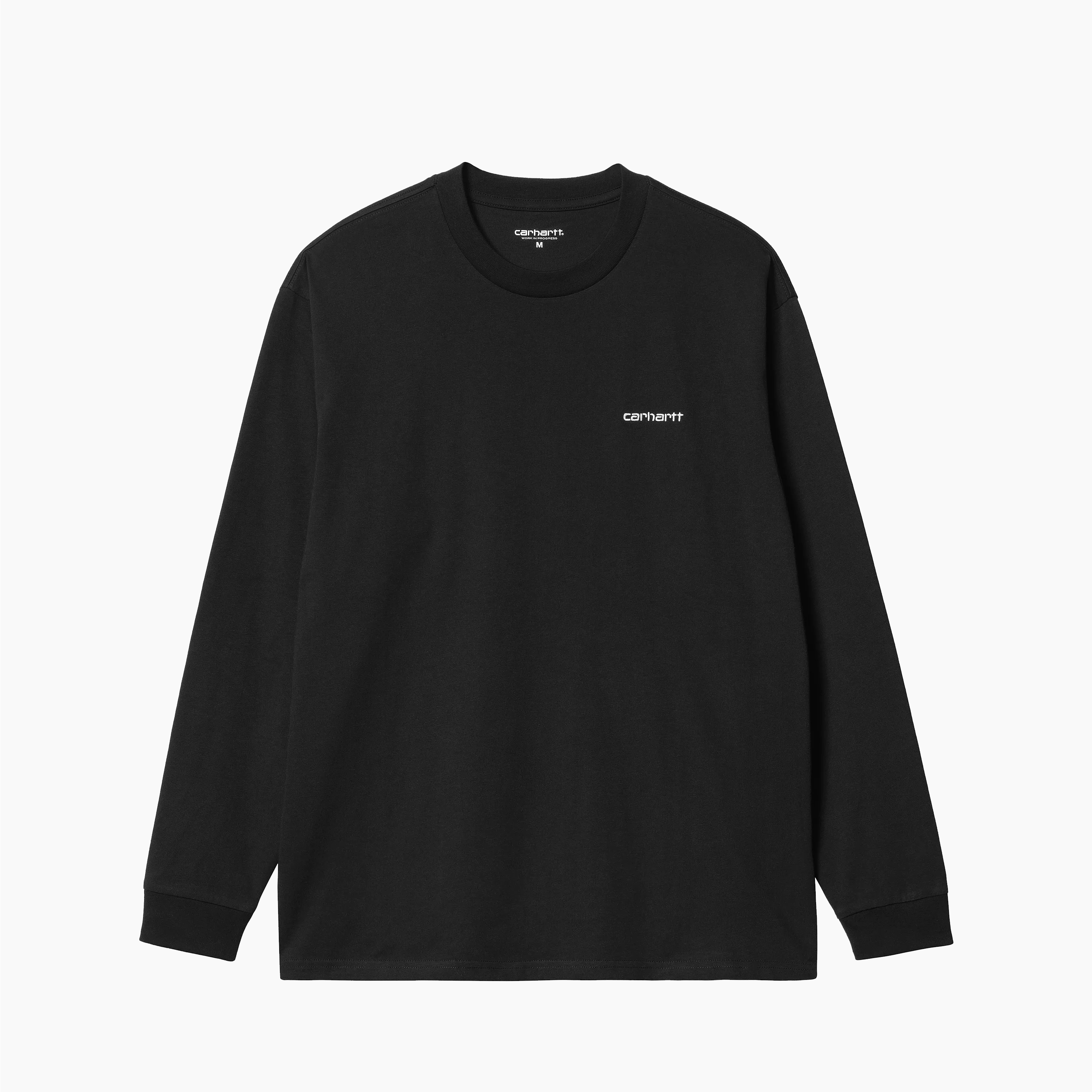 CARHARTT WIP L/S SCRIPT EMBROIDERY T SHIRT BLACK I032306