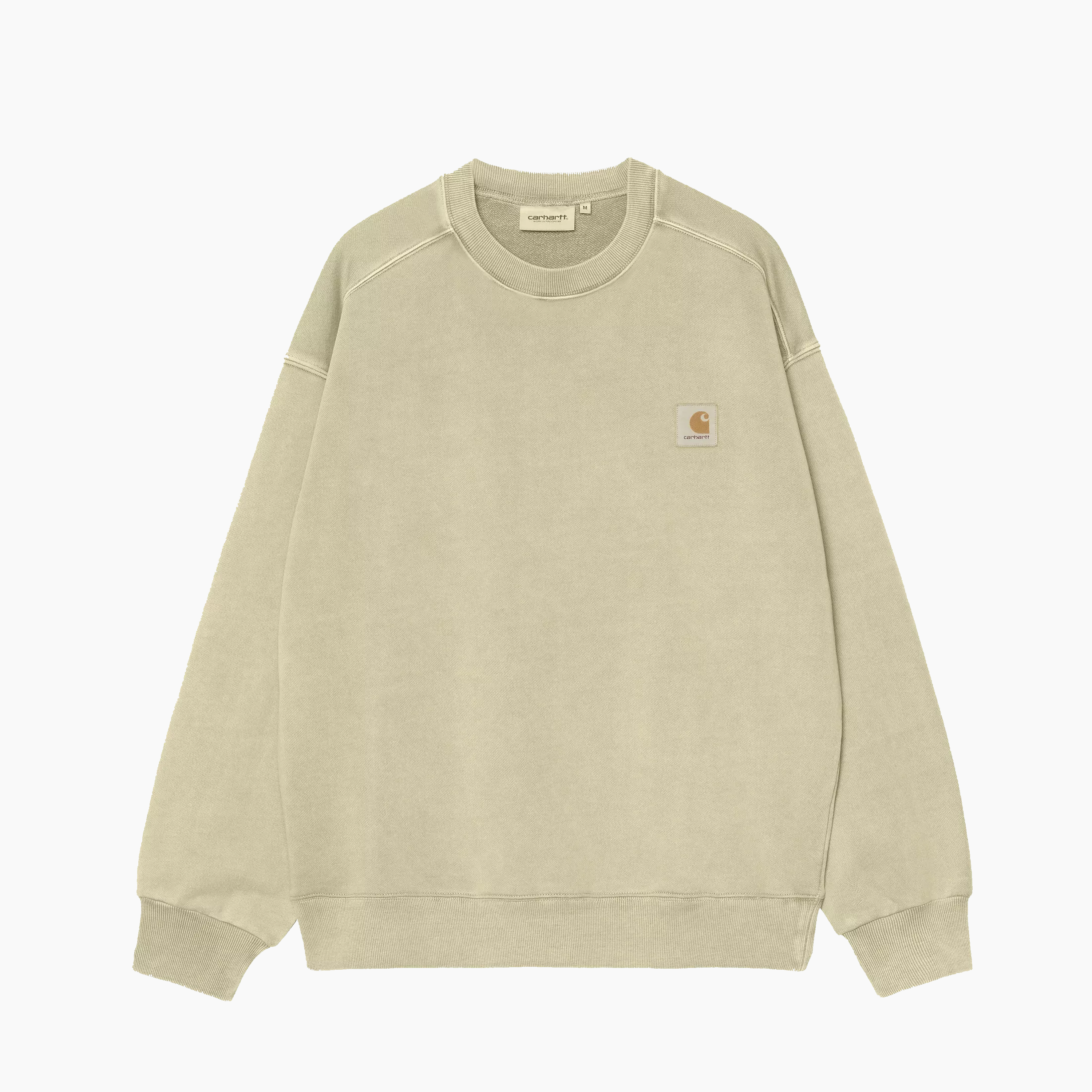 CARHARTT WIP NELSON SWEAT GENTLE GREEN GARMENT DYED I029957