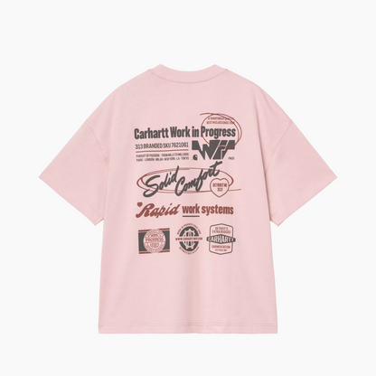 CARHARTT WIP NETWORKS TEE SHIRT GLASSY PINK I035624-1NJ