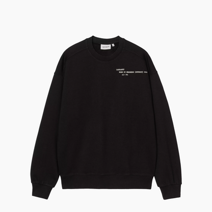 CARHARTT WIP PUNCHED SWEAT BLACK I036039-89