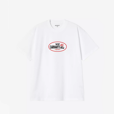 CARHARTT WIP S/S ARLEQUIN BBQ T-SHIRT WHITE & BLACK I036245.02
