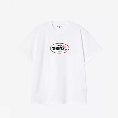 CARHARTT WIP S/S ARLEQUIN BBQ T-SHIRT WHITE & BLACK I036245.02