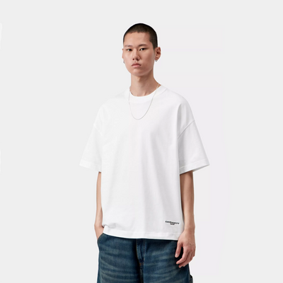 CARHARTT WIP S/S CHAPTER SCRIPT T-SHIRT WHITE / BLACK I037112