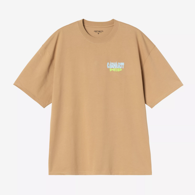 CARHARTT WIP S/S LUGGAGE LABEL T-SHIRT DUSTY BROWN I036892.07E