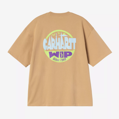 CARHARTT WIP S/S LUGGAGE LABEL T-SHIRT DUSTY BROWN I036892.07E