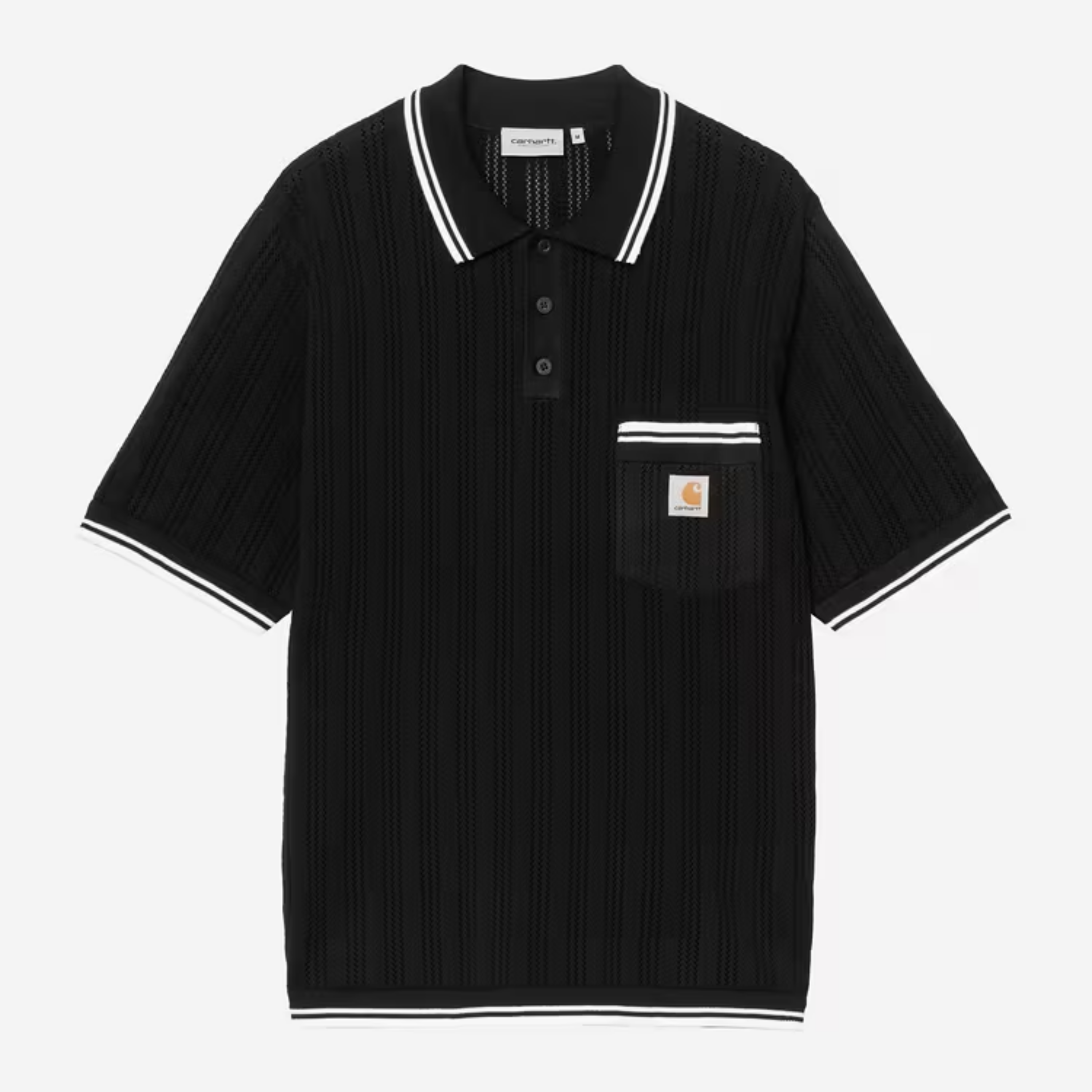 CARHARTT WIP S/S RAMSEY POLO BLACK I036168.K02