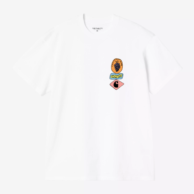 CARHARTT WIP S/S STACKED GRAPES T-SHIRT WHITE I036902.02