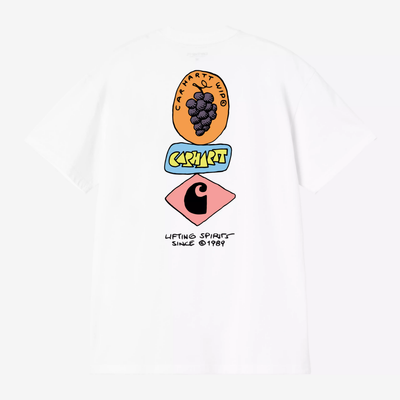 CARHARTT WIP S/S STACKED GRAPES T-SHIRT WHITE I036902.02