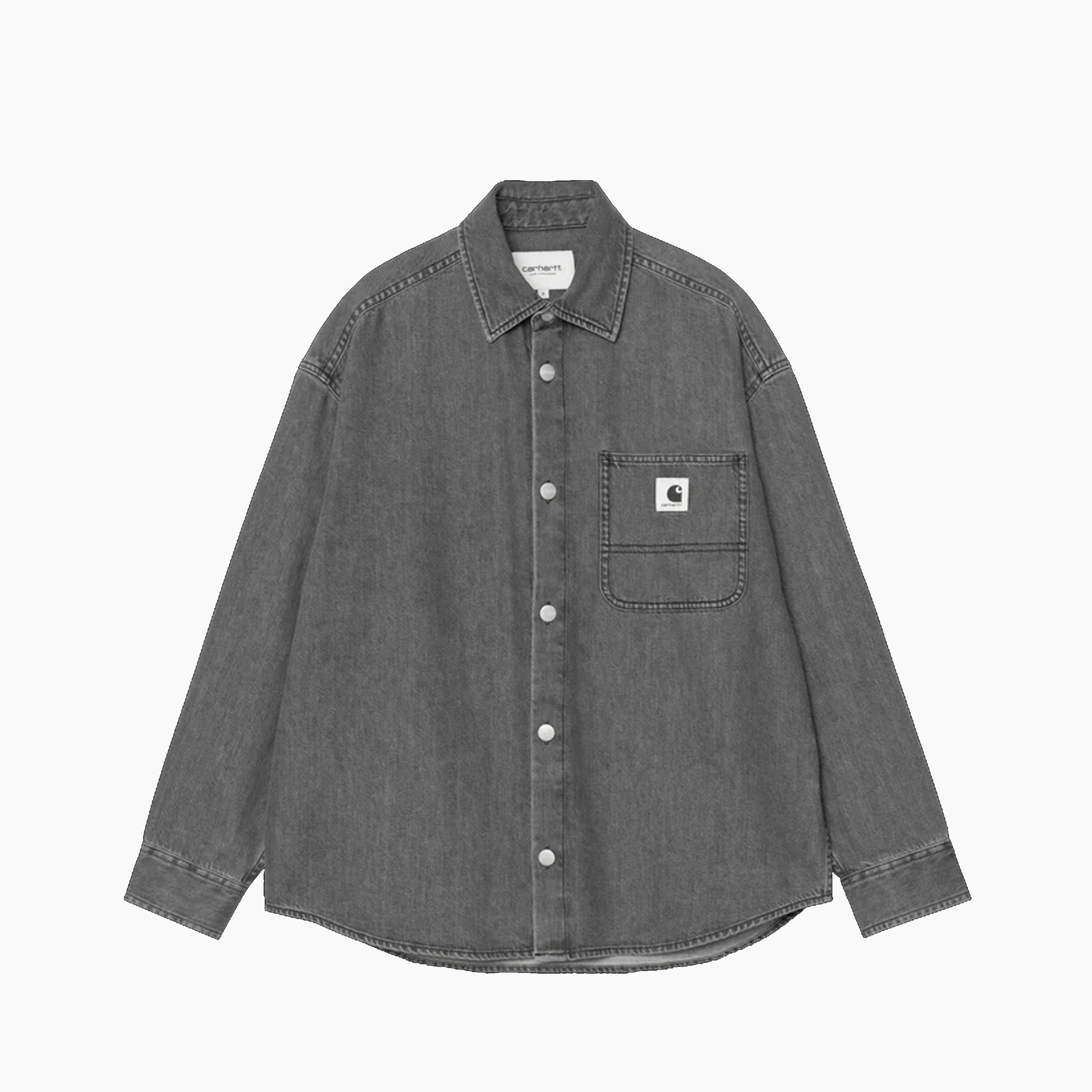 CARHARTT WIP W L/S MARLY SHIRT DENIM BLACK BLEACHED