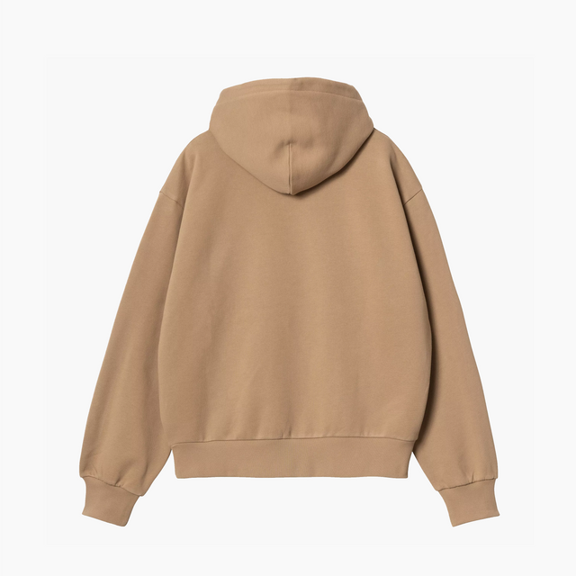 CARHARTT WIP W' HOODED CASEY SWEATSHIRT PEANUT & SILVER - I032644