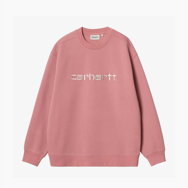 CARHARTT WIP W' SWEAT DUSTY ROSE & MOONBEAM - I033647