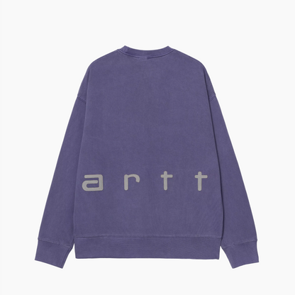 CARHARTT WIP FELT SCRIPT SWEAT PURPLE GARMENT DYED - I034041