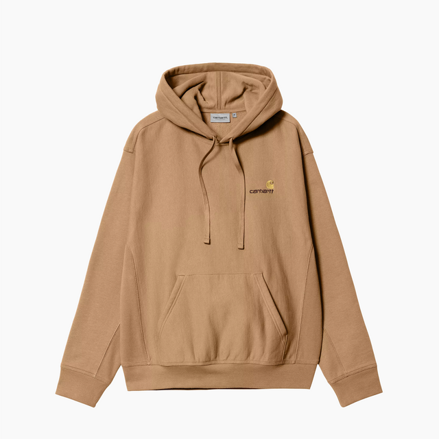 CARHARTT WIP HOODED AMERICAN SCRIPT SWEATSHIRT PEANUT - I028279