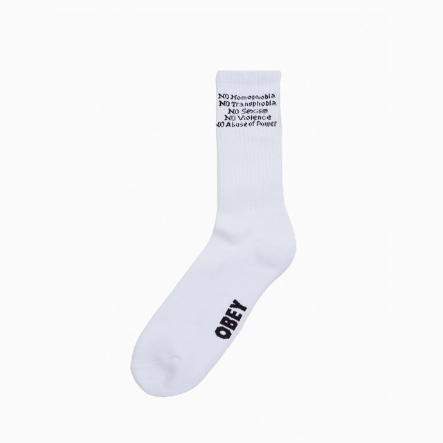 OBEY CLOTHING PROTEST SOCKS WHITE - 100260156
