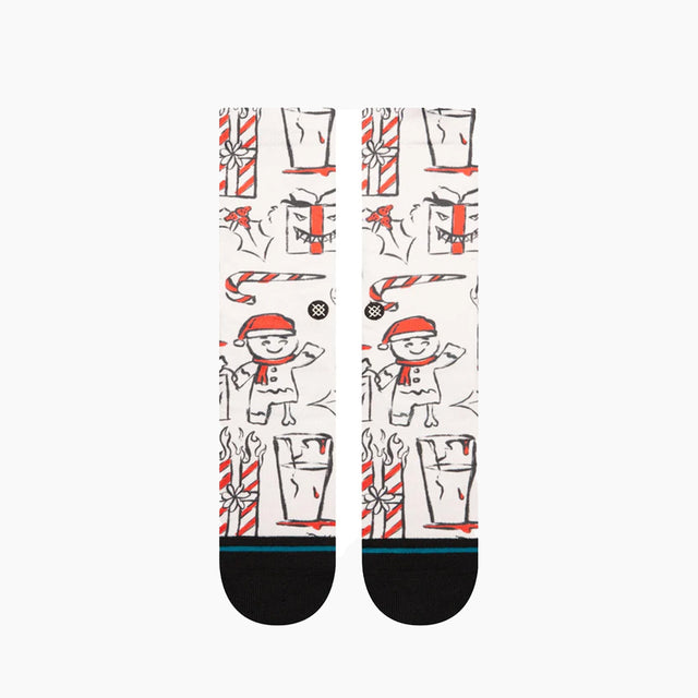 STANCE ANGRY HOLIDAYZ CREW SOCKS OFF WHITE - A555D23