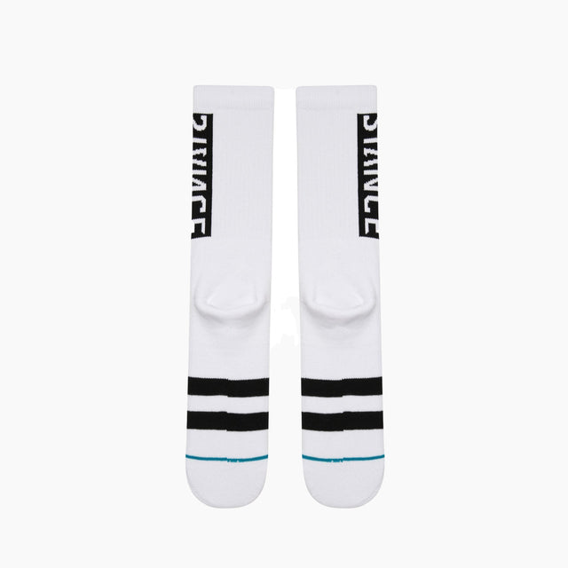 STANCE OG CREW SOCKS WHITE & BLACK - M556D170GG