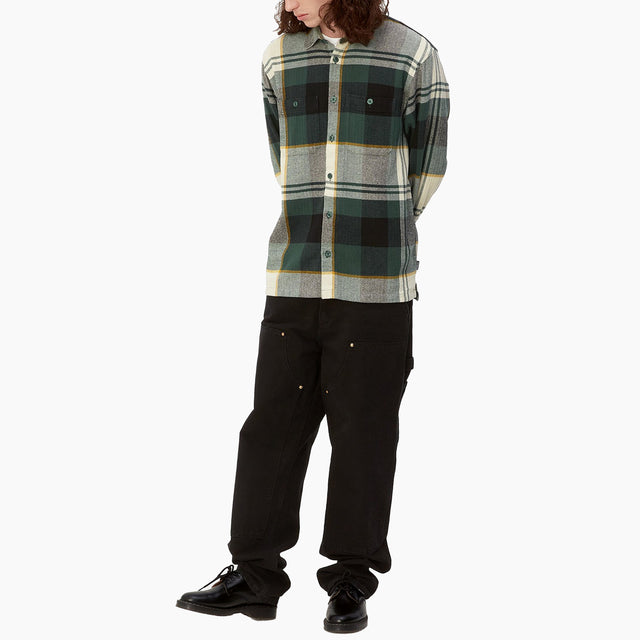 CARHARTT WIP DELLINGER CHECK SHIRT DISCOVERY GREEN - I032268