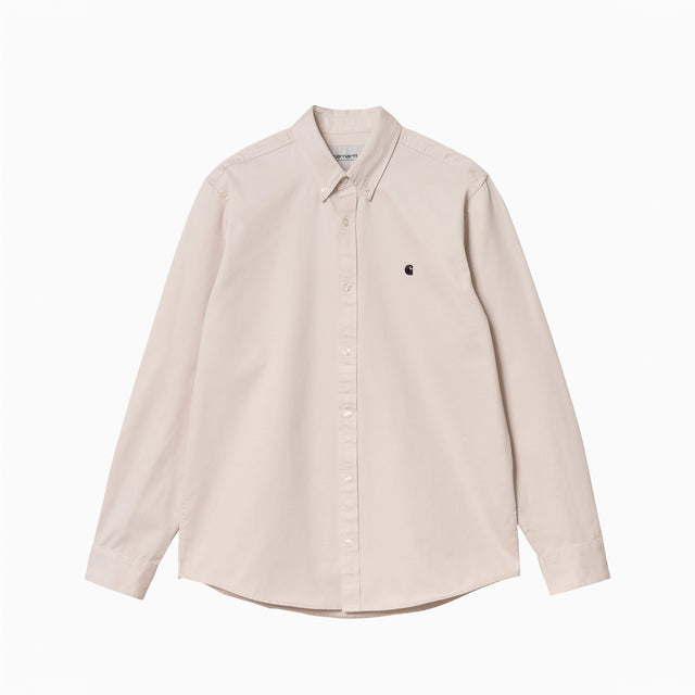 CARHARTT WIP MADISON SHIRT MOONBEAM & BLACK - I023339