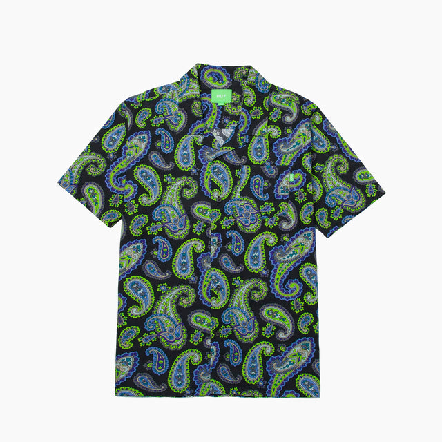 HUF WORLDWIDE CHEMISE TISSÉE PAISLEY VERT ET BLEU - BU000145