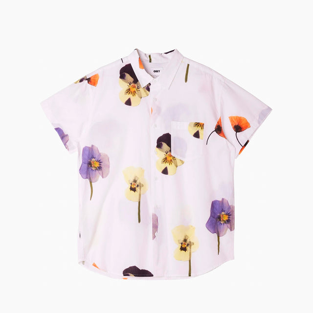 OBEY CLOTHING REDUX SHIRT WHITE & FLOWERS - 181210346