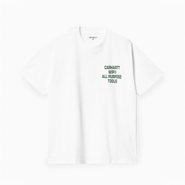 CARHARTT WIP T-SHIRT À VIS CROISÉE BLANC - I033949