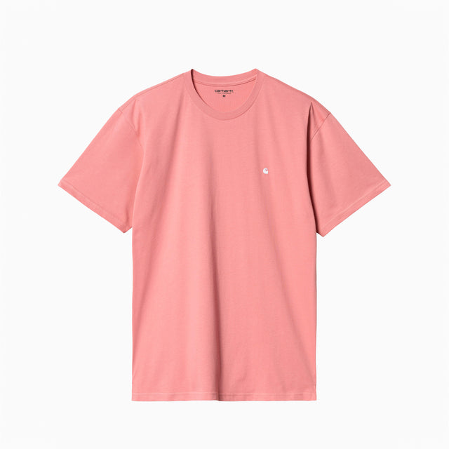 CARHARTT WIP MADISON T-SHIRT DUSTY ROSE & BLANC - I033000";;"