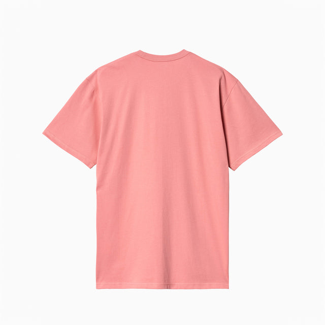 CARHARTT WIP MADISON T-SHIRT DUSTY ROSE & BLANC - I033000";;"