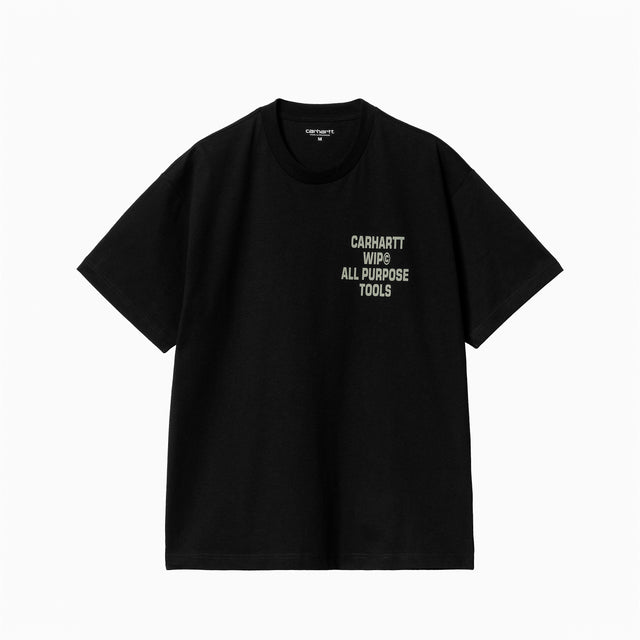 CARHARTT WIP T-SHIRT À VIS CROISÉE NOIR - I033949";;"