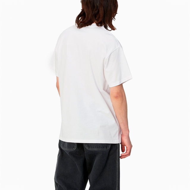 CARHARTT WIP SCRIPT BRODERIE T-SHIRT BLANC ET NOIR - I030435