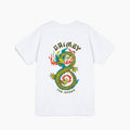 Camiseta Grimey | Camiseta de manga corta para hombre fabricada con tejidos orgánicos de algodón. Presenta un diseño sencillo con estampados gráficos en la parte frontal y trasera, además de manga corta con cuello redondo.