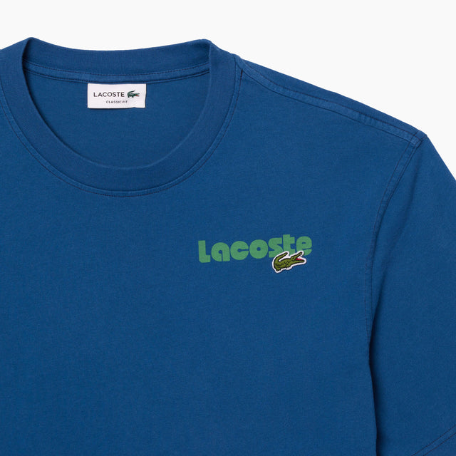 LACOSTE WASHED EFFECT OMBRÉ PRINT T-SHIRT NAVY - TH7544