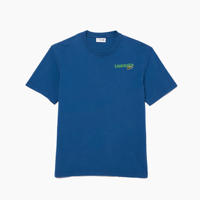LACOSTE WASHED EFFECT OMBRÉ PRINT T-SHIRT NAVY - TH7544