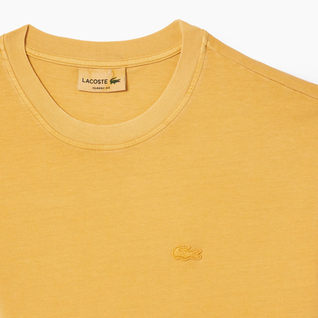 LACOSTE T-SHIRT EN JERSEY TEINTURE NATUREL ORANGE - TH8312