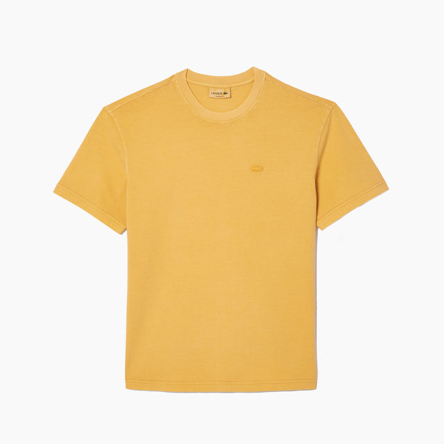 LACOSTE T-SHIRT EN JERSEY TEINTURE NATUREL ORANGE - TH8312