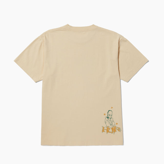 HUF WORLDWIDE T-SHIRT LAVÉ ZINE BEIGE - TS02172