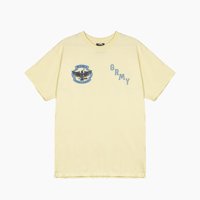 Camiseta Grimey | Camiseta de manga corta para hombre fabricada en algodón con materiales orgánicos. Presenta estampados de temporada en color azul. Corte Regular. 