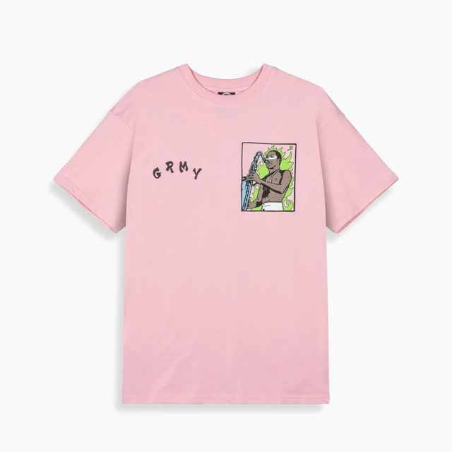 GRIMEY THE TROUBLE SLEEP REGULAR TEE LIGHT PINK GA756-LPNK