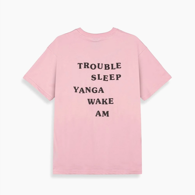 GRIMEY THE TROUBLE SLEEP REGULAR TEE LIGHT PINK GA756-LPNK