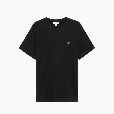 LACOSTE INSCRIPTION T-SHIRT CREW NECK BLACK & WHITE - TH1207