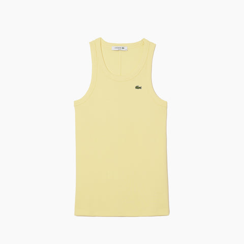 LACOSTE W' TANK TOP SLIM FIT ORGANIC COTTON YELLOW - TF5388