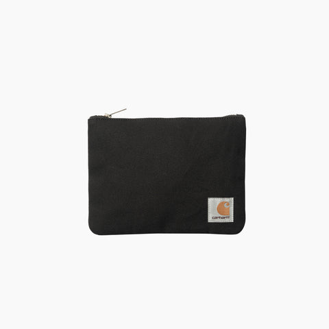 CARHARTT WIP OREGON ZIP WALLET STARCO STRIPE BLACK - I032485