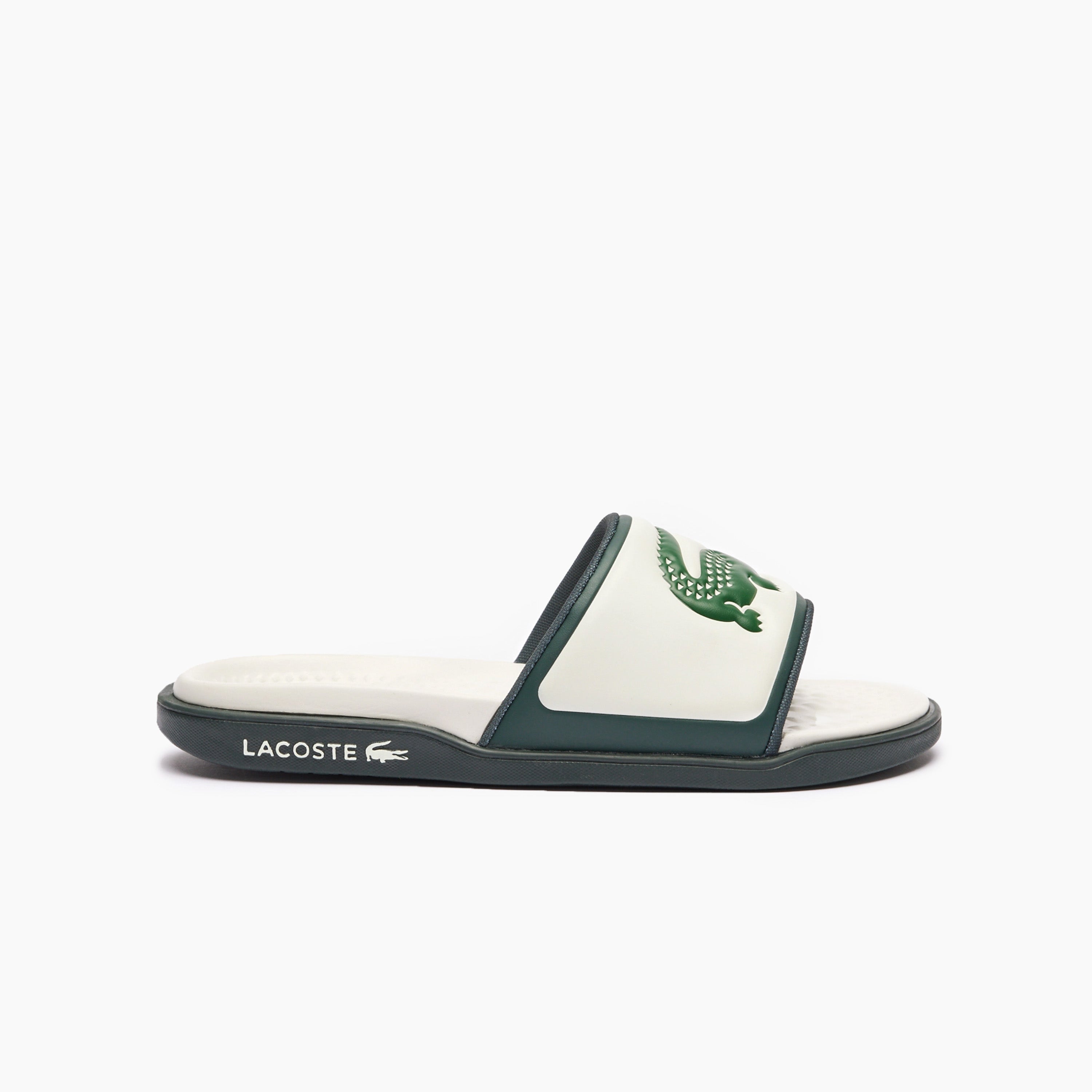 LACOSTE SERVE SLIDE DUAL SYNTHETIC WHITE & GREEN - 47CMA0014