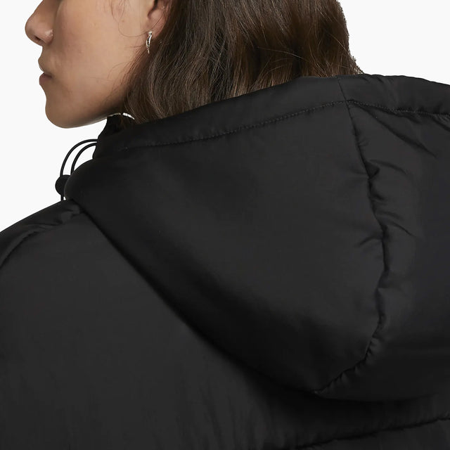 NIKE FEMME SPORTSWEAR CLASSIC PUFFER HOODED NOIR - FB7672