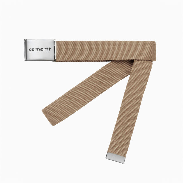 CARHARTT WIP CLIP CEINTURE EN TOILE CHROME CUIR - I019176";;"